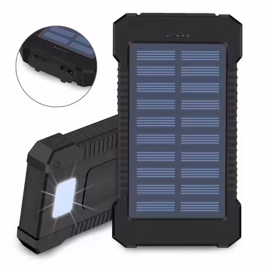 New Waterproof Solar Power Bank 8000mAh Dual USB Li-Polymer Solar Powerbank