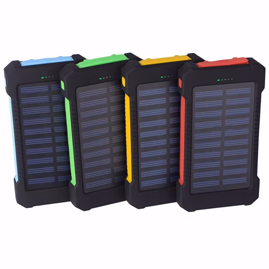 Factory ODM OEM 2 USB Portable Powerbanks External Solar Power Bank 4000mAh 5000mAh 6000mAh 8000mAh