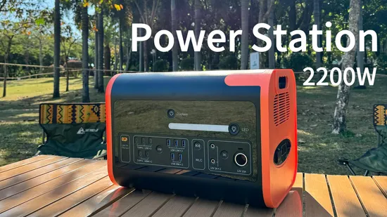 Emergency Portable Power Station with AC/DC Inverter Outdoor 2200W Power Supply
