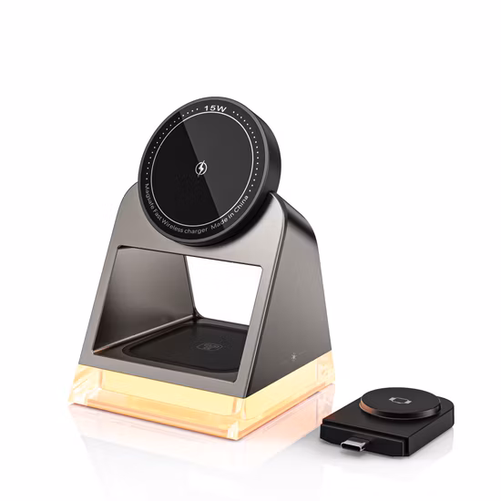 High Quality 3 in 1 15W Smart Phone 3W Earphones 2.5W Smart Watch Wireless Charger Wireless Charging Fast Charger