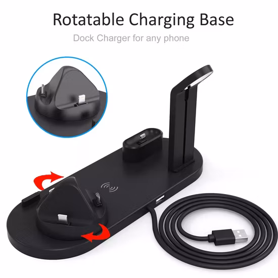 Custom 5W 15W Qi Fast Wireless Charging Dock Wireless Phone Charger Wireless Charger