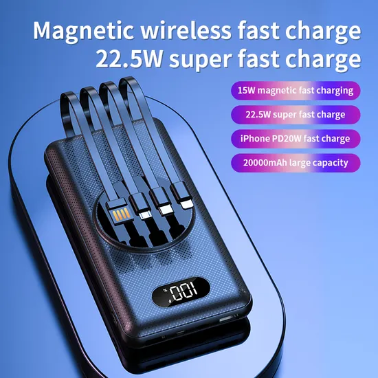 Mini Slim Magnetic Wireless Charger Phone12 PRO 5000mAh 18W 20W Magsaf Battery Portable Power Bank for iPhone13