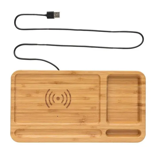 Sustainable Eco Recycled Pet &amp; Bamboo 5W 10W 15W Wireless Charger