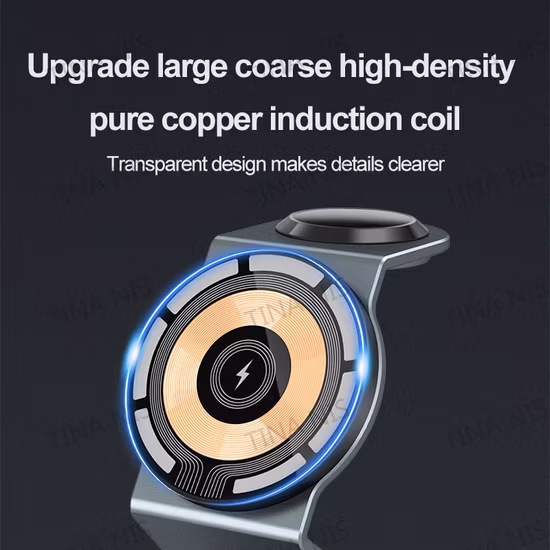 22.5W 3 in 1 Magnet Wireless Charger for Phone Watch Earphones