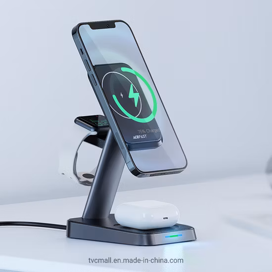 Acefast E3 3-in-1 Magnetic Wireless Charging Station Dock Stand Phone Earphone Watch Charger Bracket for iPhone 12/12 PRO/12 PRO Max/12 Mini