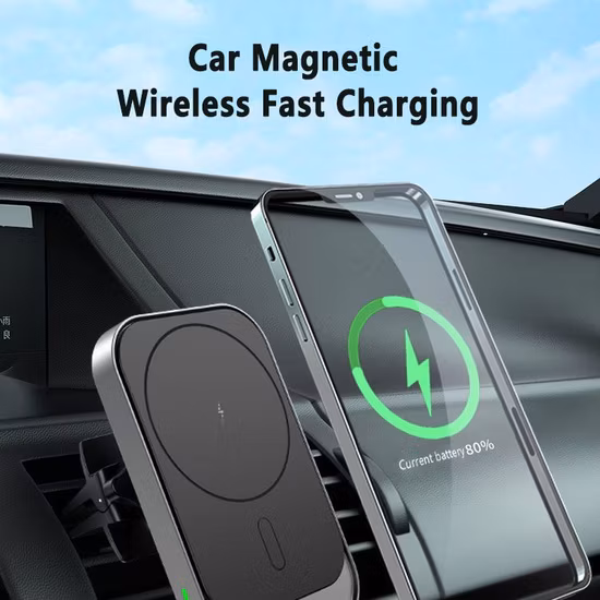 New Arrival 15W Fast Charging Car Magnetic Wireless Charger