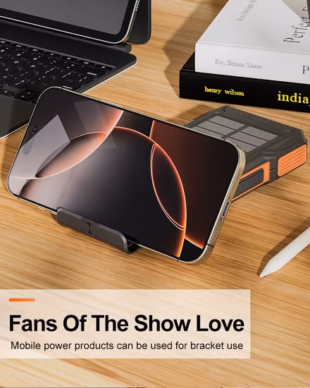 Solar Charger Power Bank 10000mAh, Outdoor USB Portable Power Bank with Solar Panels