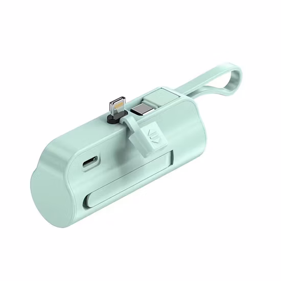 Best Promotion Gift Pill OEM 5000mAh Emergency Portable Rechargeable Compact Capsule Build in Cable 2 in 1 Mini Power Bank for iPhone Android Type C